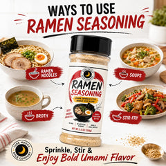 June Moon being poured over ramen bowl to add flavor and instant depth