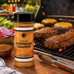 June Moon Spice Company open jar revealing rub texture and easy access for quick seasoning