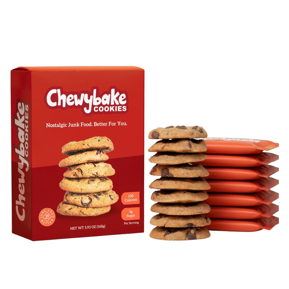 Junk Food Better front packaging showing 12-unit box and branding for quick identification