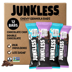 JUNKLESS front packaging showing twin pack and benefits