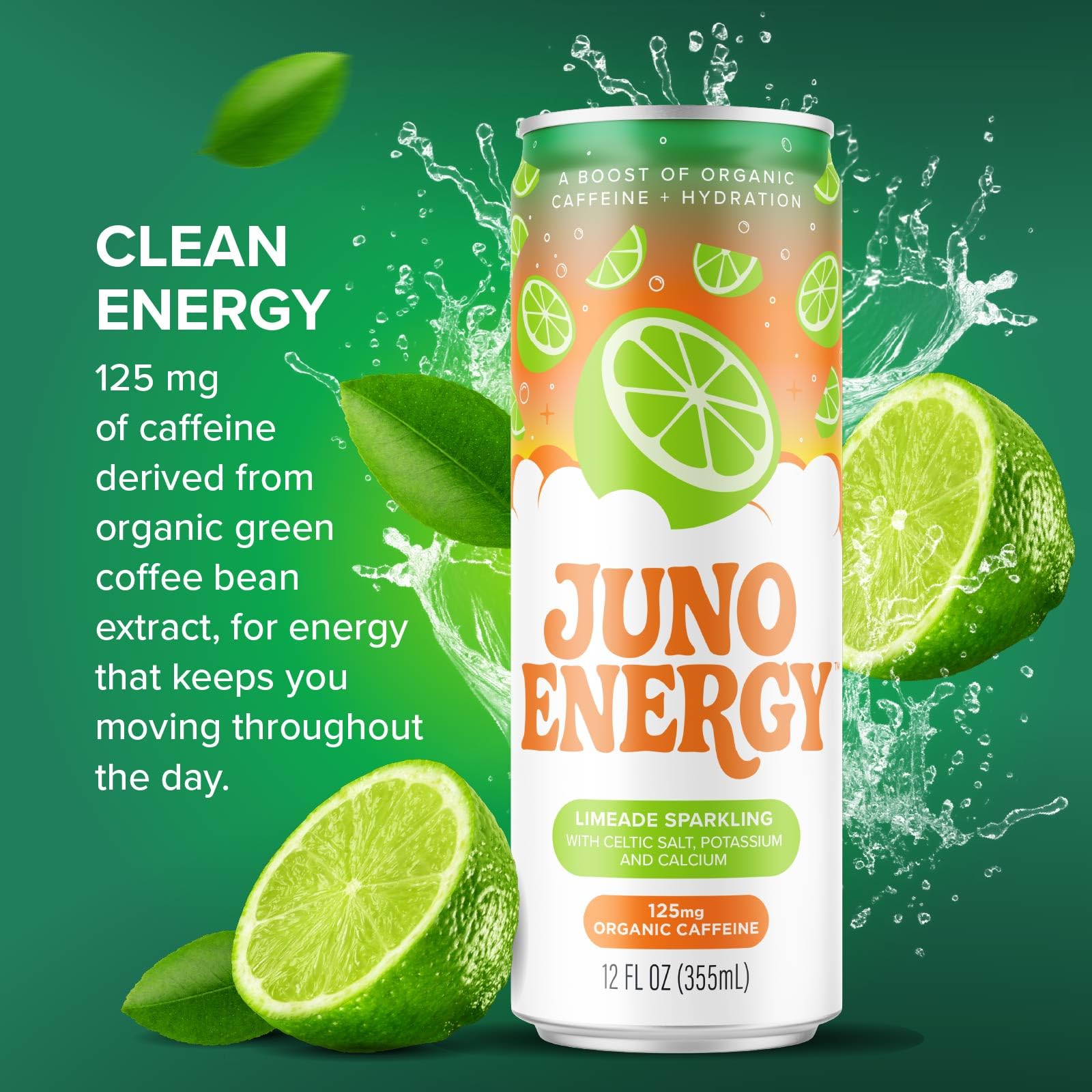 JUNO ENERGY can held in hand to show scale and convenient size for travel
