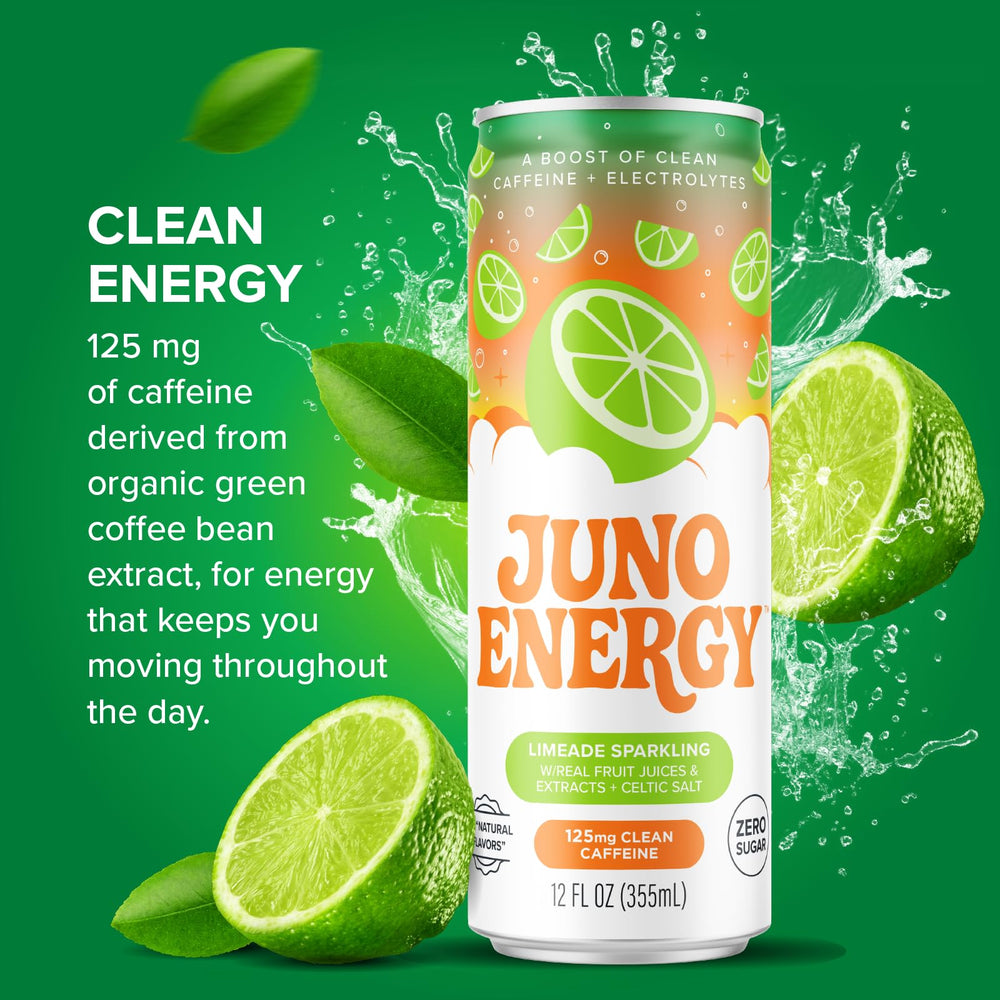 JUNO ENERGY pouring into a glass demonstrating serving appearance