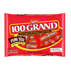 Just Candy 100 Grand front packaging showing brand and portion benefits
