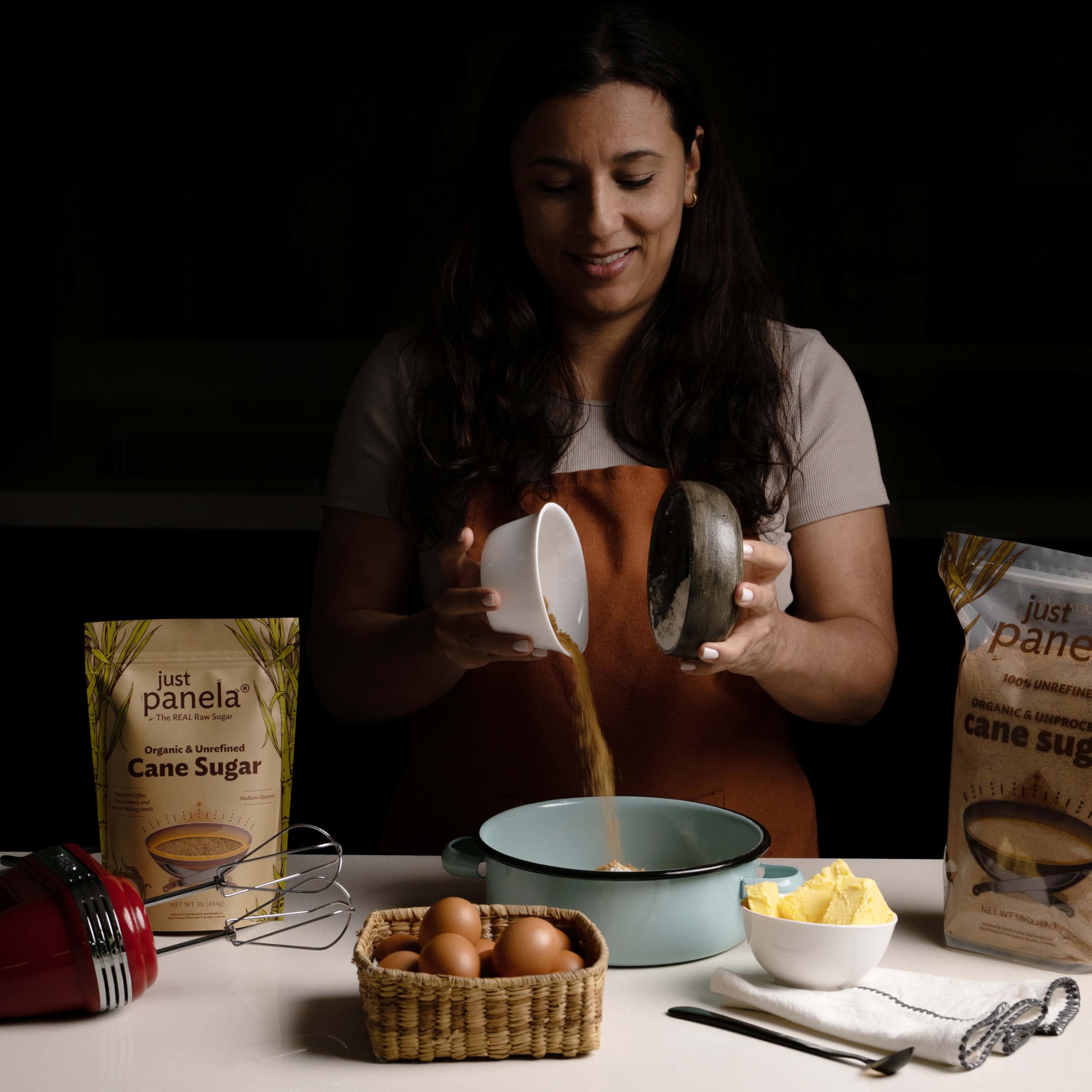 Just Panela label and organic certification visible reassuring natural quality