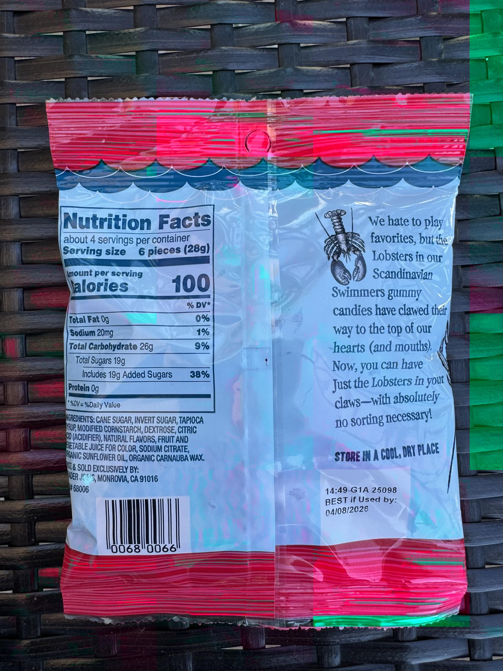 Just The Lobsters close-up of gummy texture highlighting soft chewy bite benefit