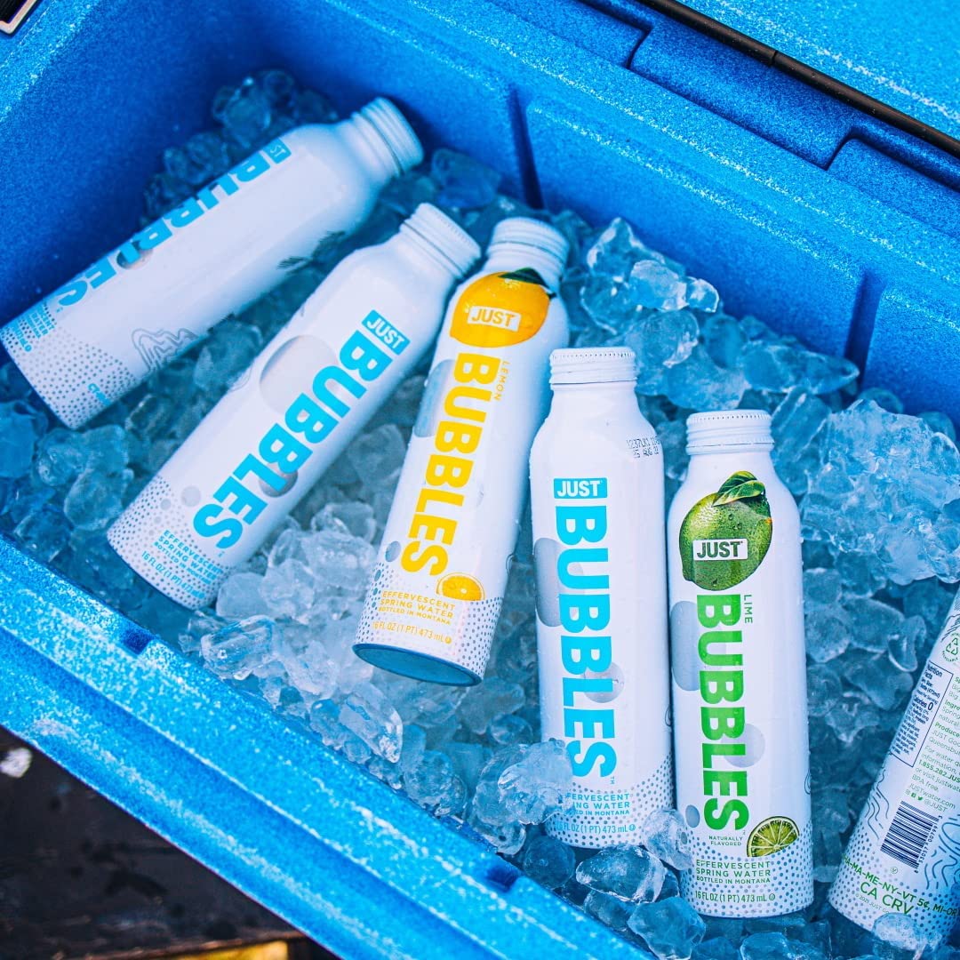 JUST Water bottle in an outdoor setting conveying sustainable refreshment