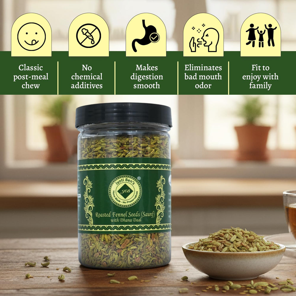 Jyoti Ben's clear label and ingredients panel conveying purity and no additives