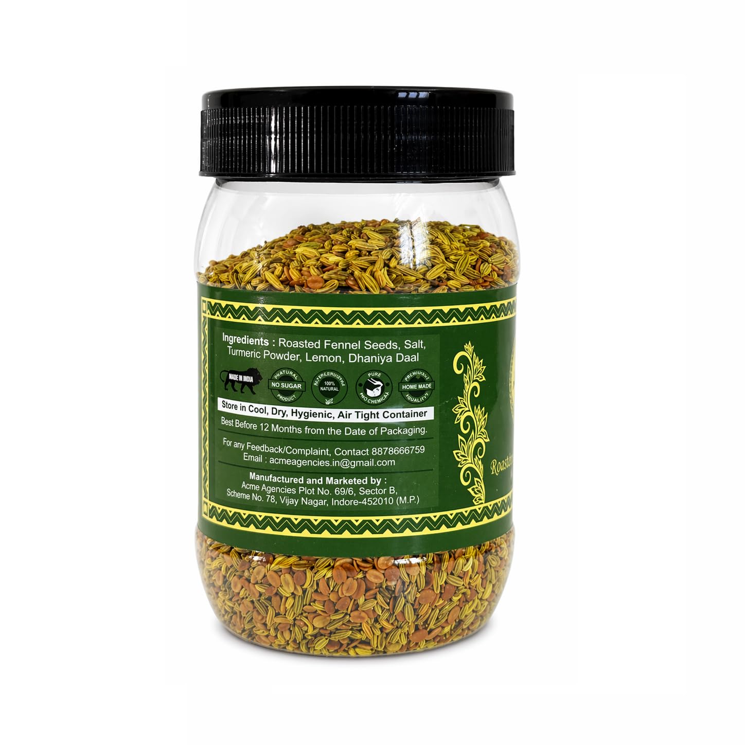 Jyoti Ben's jars on a shelf illustrating storage and long shelf life