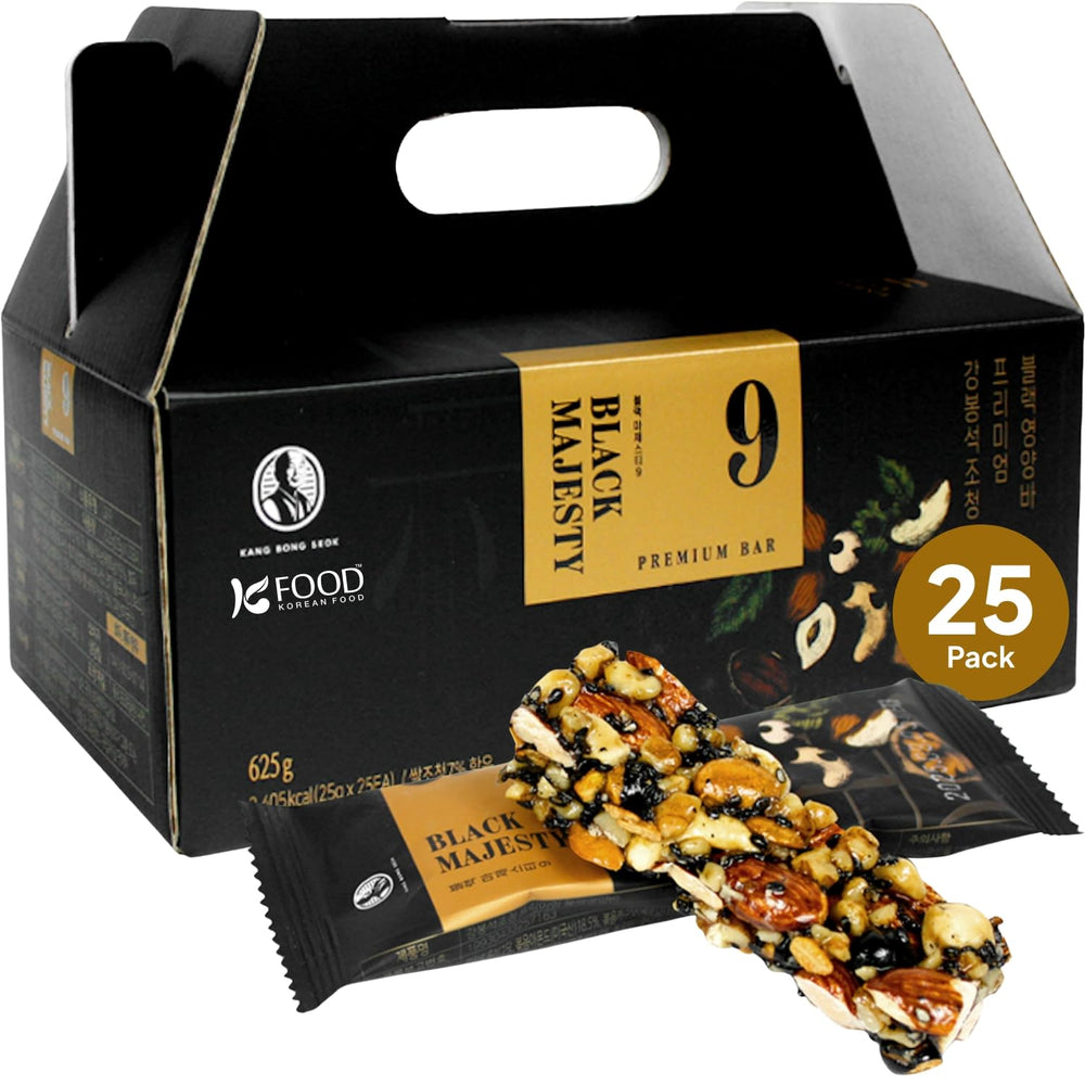 K FOOD KANG BONG SEOK front package showing 25-count vegan bars, clear branding and benefits