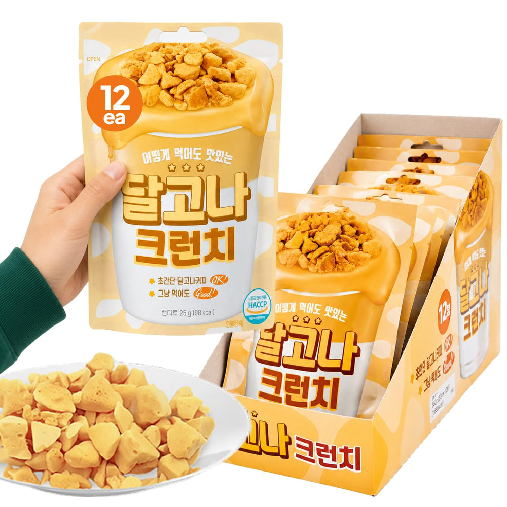 K FOOD KOREAN FOOD close-up of honeycomb texture highlighting crunchy caramel appeal