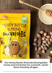 K FOOD KOREAN FOOD close-up of honey-butter glaze on almond showing glossy coating for flavor