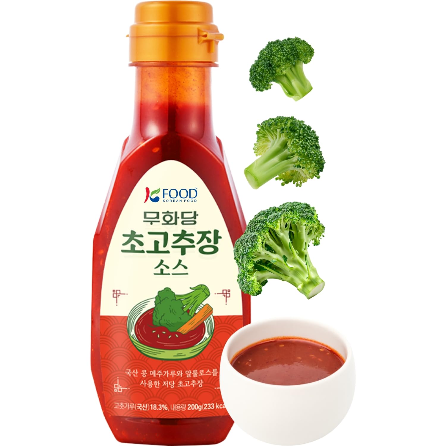 K FOOD KOREAN FOOD front label showing product name and benefits