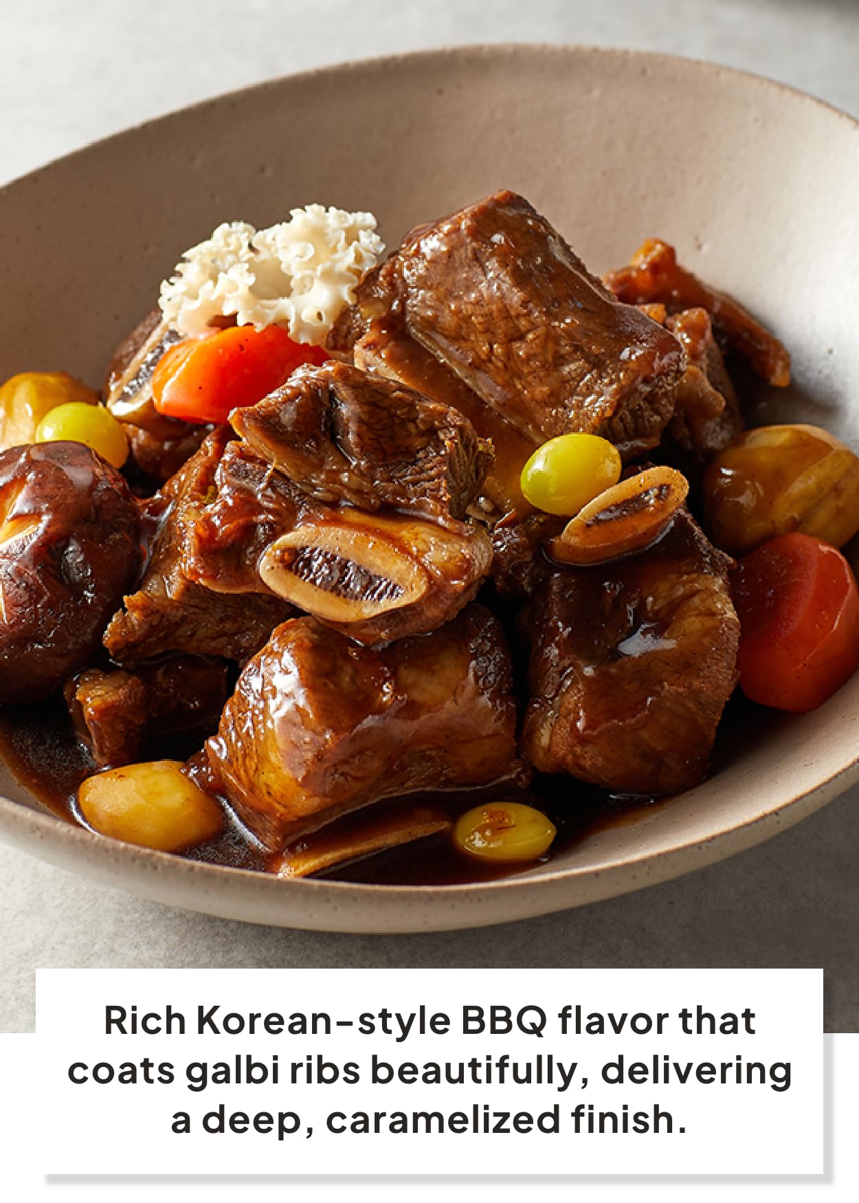 K FOOD KOREAN FOOD O'Food label close-up showcasing ingredients and authentic branding