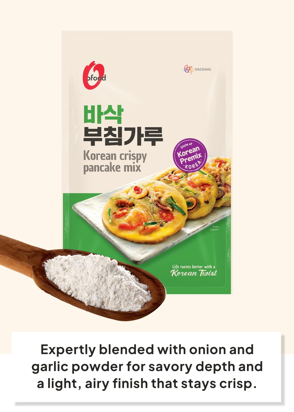 k food korean food seafood pajeon slice detail, reveals tender interior and crisp exterior