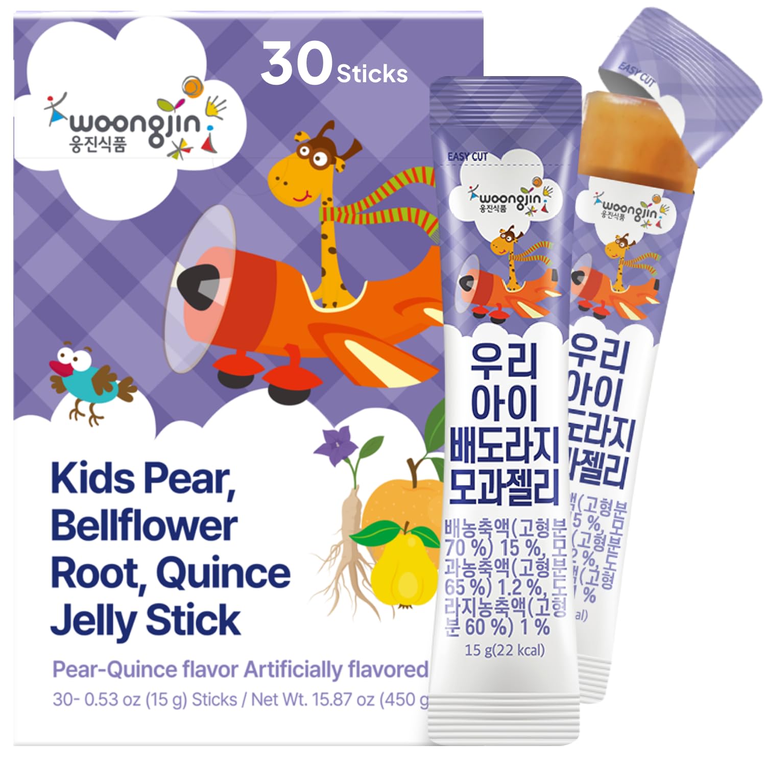 K FOOD KOREAN FOOD front packaging showing 30-pack and fruity benefit