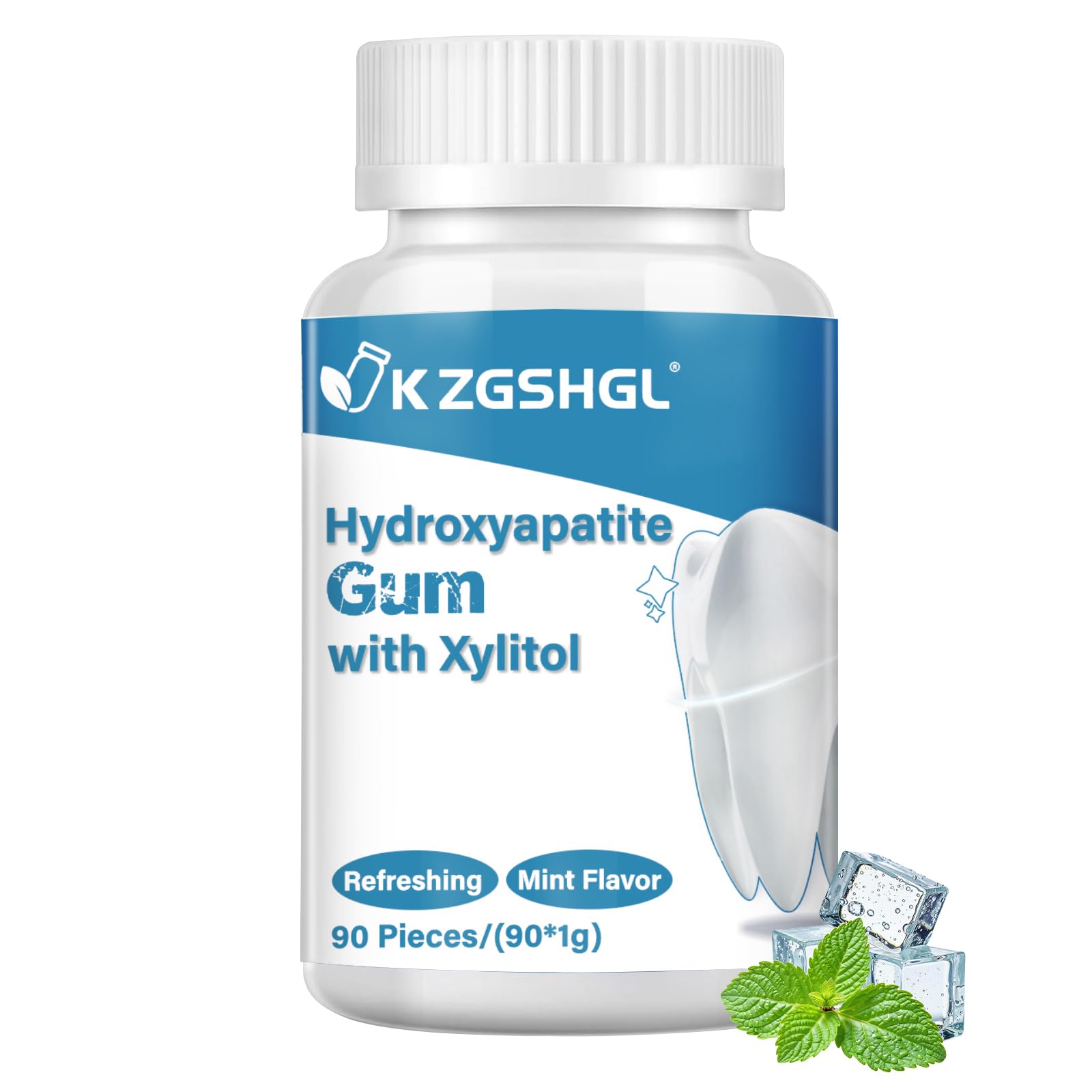 K ZGSHGL front packaging showing hydroxyapatite benefits and mint freshness