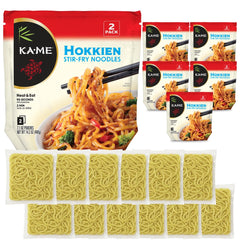 KA-ME front packaging showing noodles and included sauce for quick meals