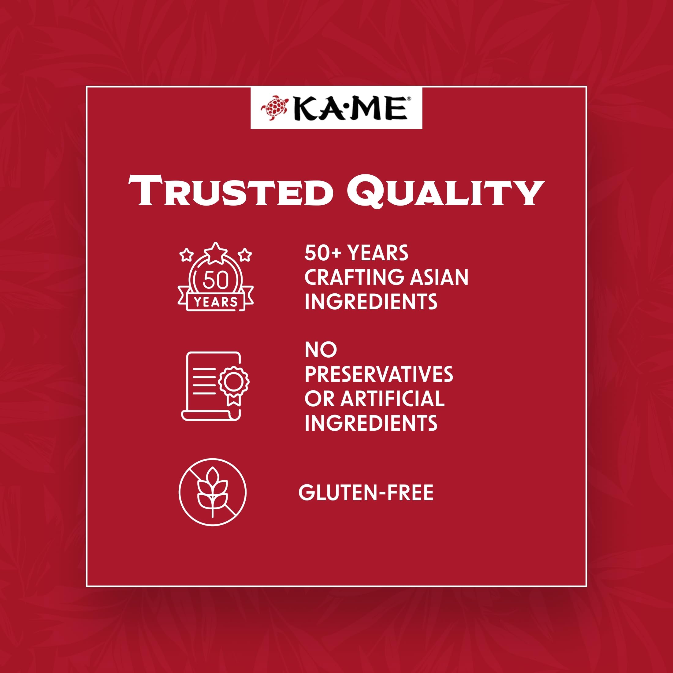 KA-ME ingredient label showing simple ingredients for informed shoppers