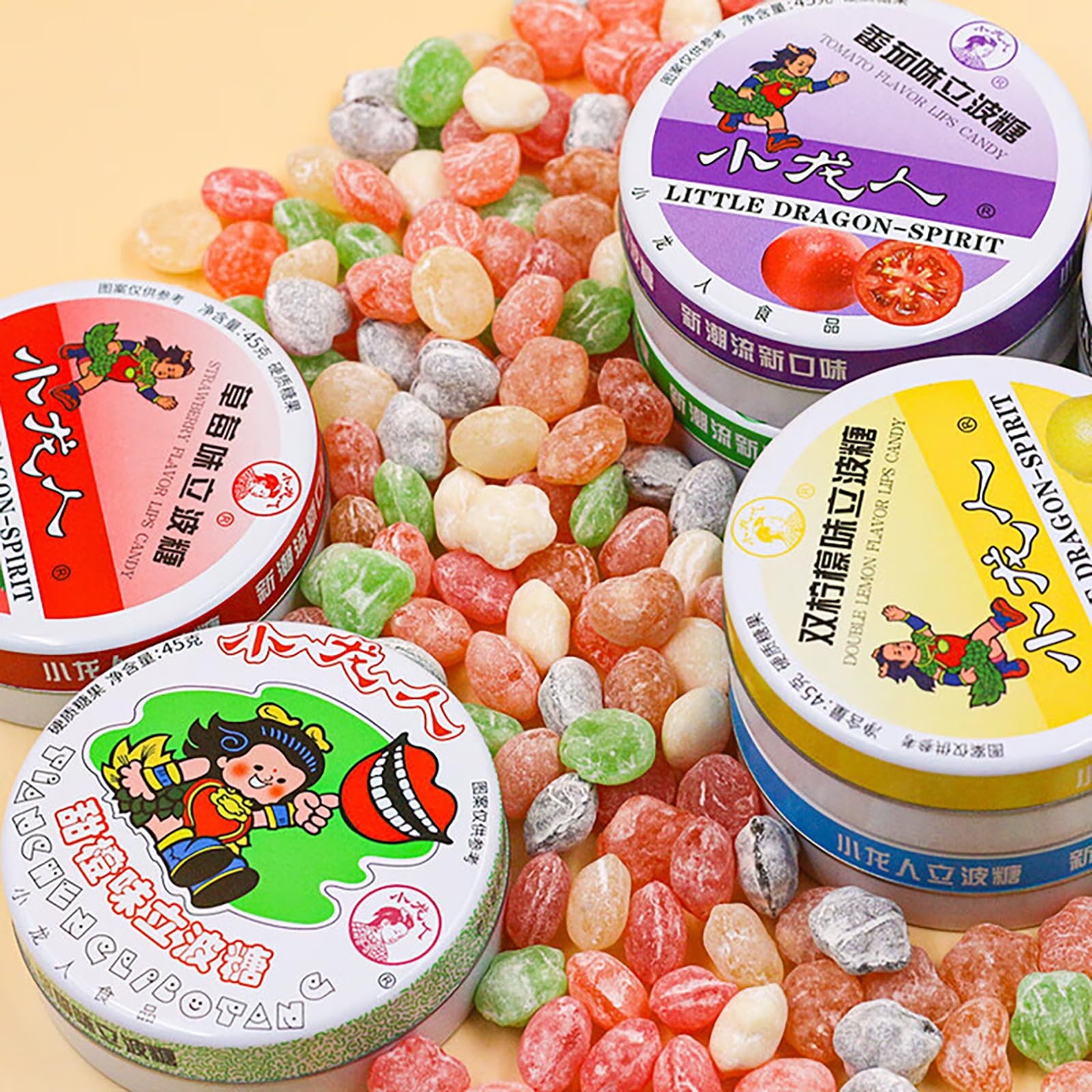 KachiKachi tins on party table with guests, perfect for sharing and favors
