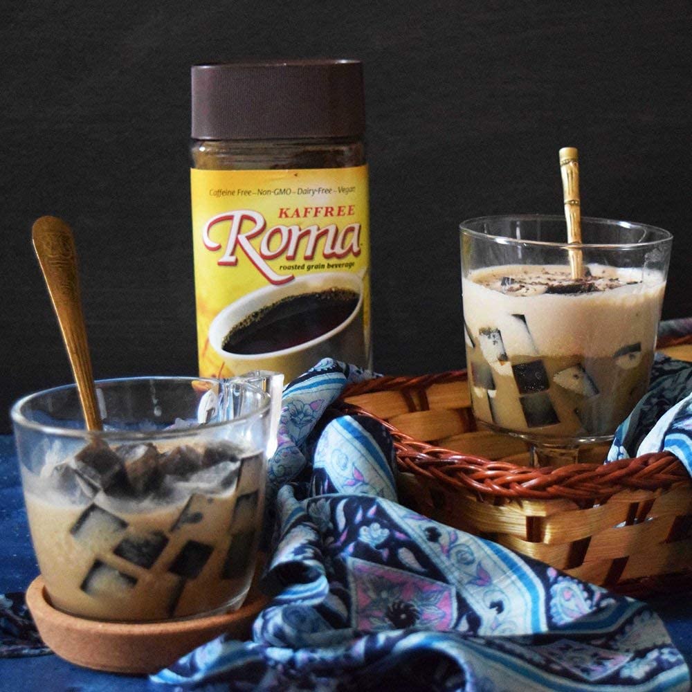 Kaffree Roma latte made with soy milk showing creamy froth