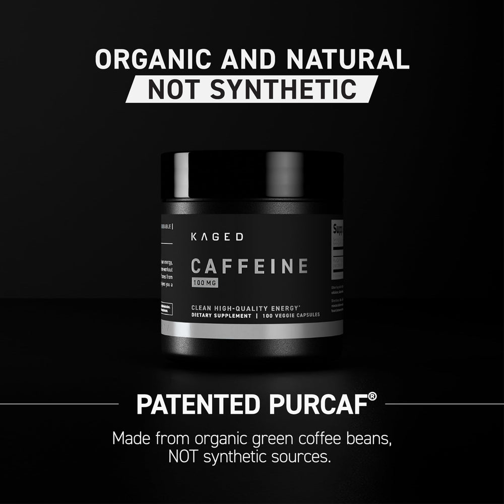 Kaged unflavored capsule split open showing powder and quick energy benefit