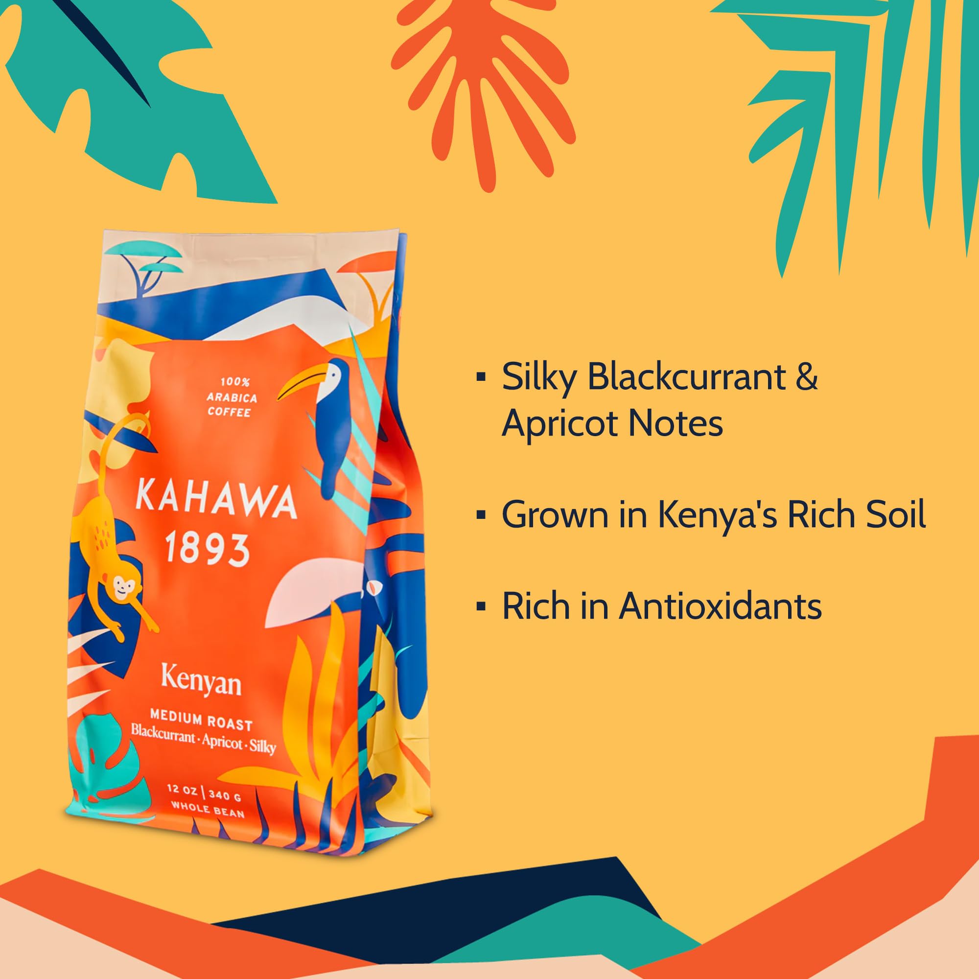 KAHAWA 1893 bag label with QR code visible and easy tipping benefit