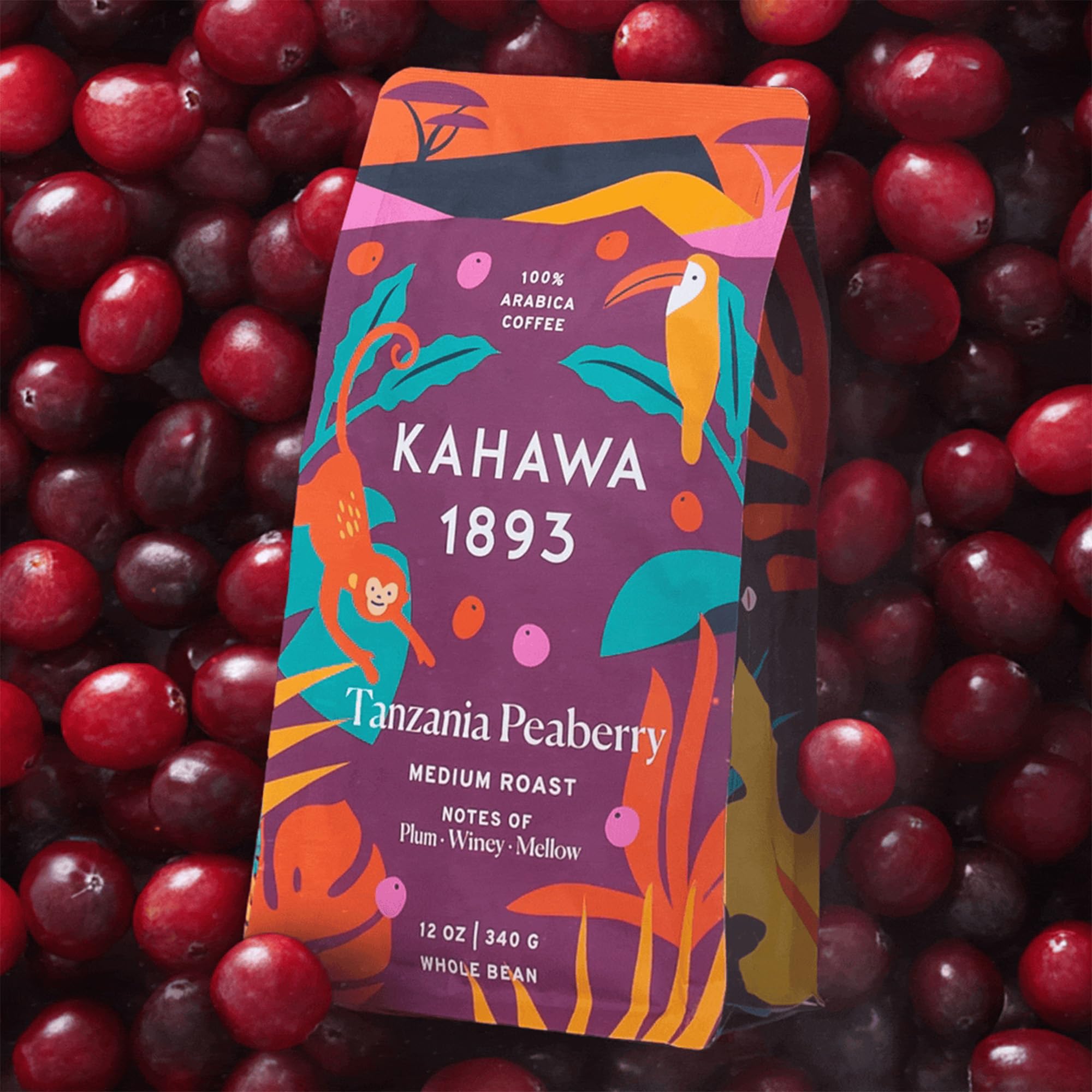 KAHAWA 1893 whole beans close-up highlighting peaberry sweetness