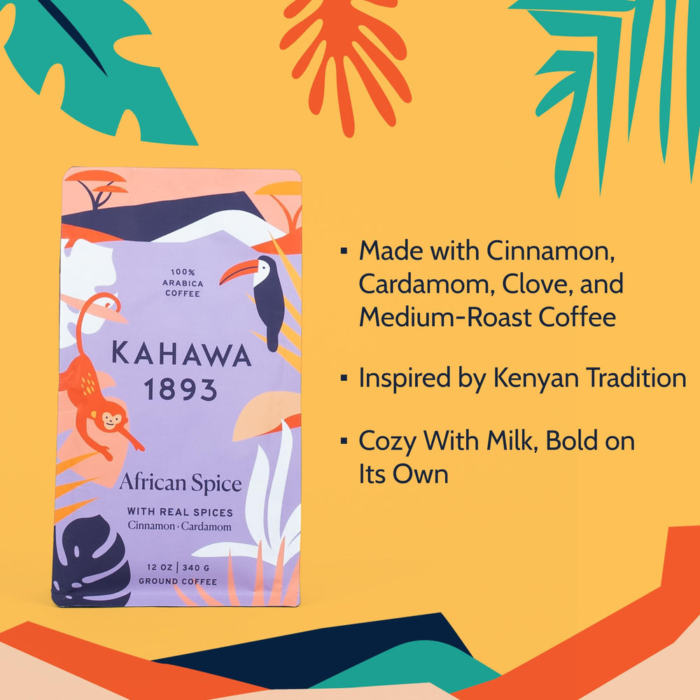 KAHAWA 1893 cinnamon cardamom and clove spices showing natural sourcing benefits