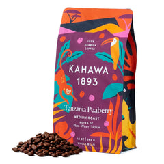 KAHAWA 1893 front packaging showing 12 oz bag and branding benefit traceability