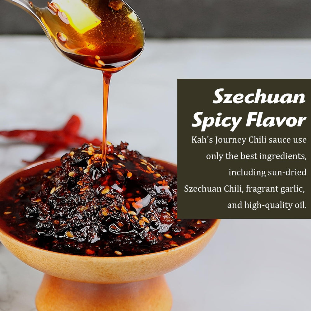 Kah's Journey drizzle over ramen bowl, enhances noodles with spicy aroma