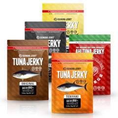 Kaimana front packaging showing five-flavor sampler and convenience benefits
