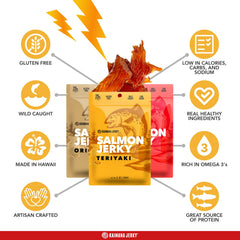 Kaimana Jerky Teriyaki bag with glossy seasoning for sweet-salty balance