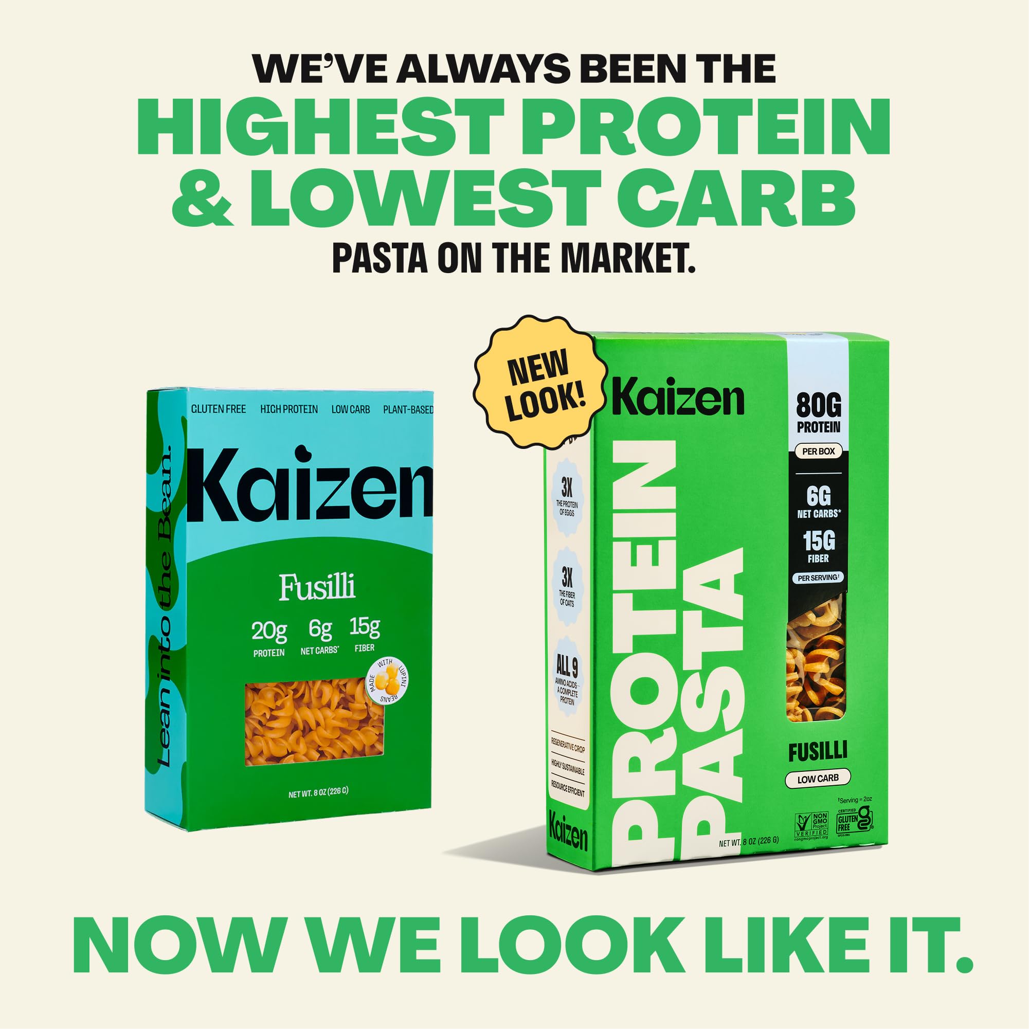 Kaizen fusilli close-up texture highlighting firm bite and sauce retention
