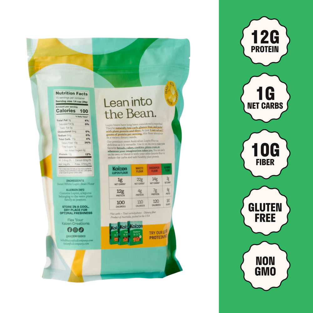 Kaizen Food Company low-carb cookies baked with lupin flour showing golden texture