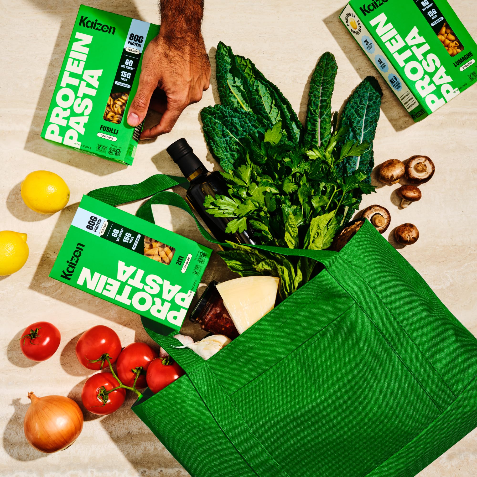 Kaizen Food Company lupin beans ingredient shot emphasizing plant-protein benefit