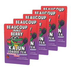 KaJun LOADED TEA mixed beverage over ice showing bold berry color and thirst-quenching benefit