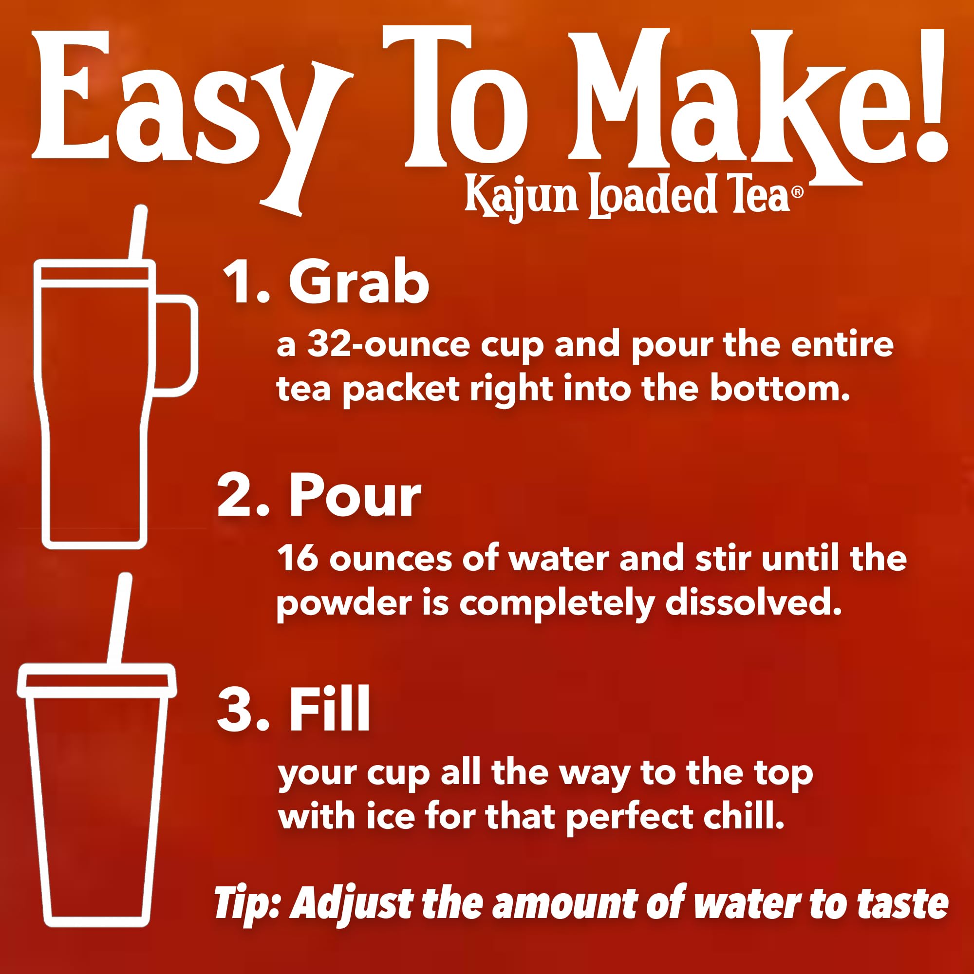 KaJun LOADED TEA mixed drink in glass illustrating refreshing hydration
