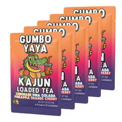 KaJun LOADED TEA mixed drink in glass showing bright tropical color and refreshing appeal
