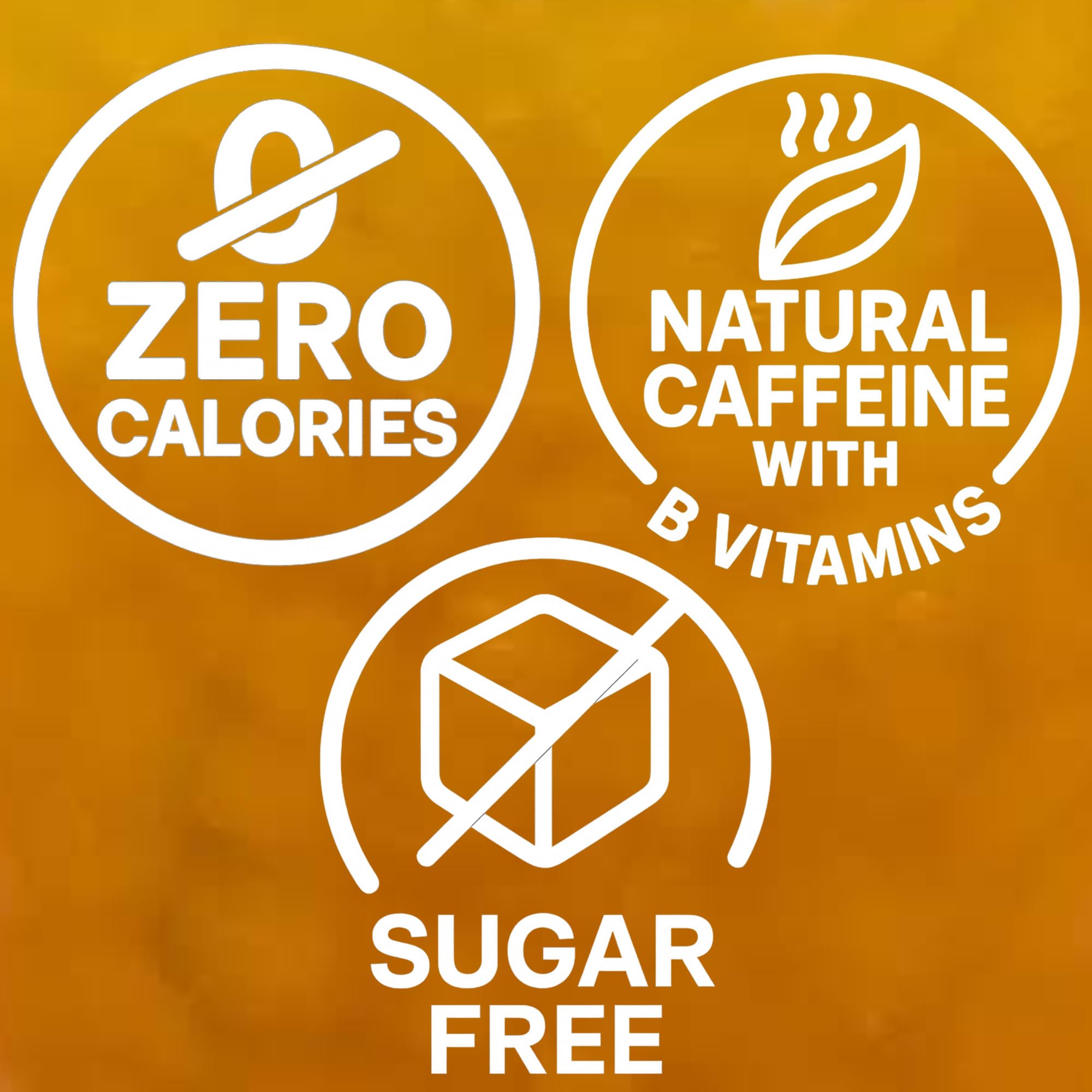 KaJun LOADED TEA next to a soda can showing calorie-free size comparison