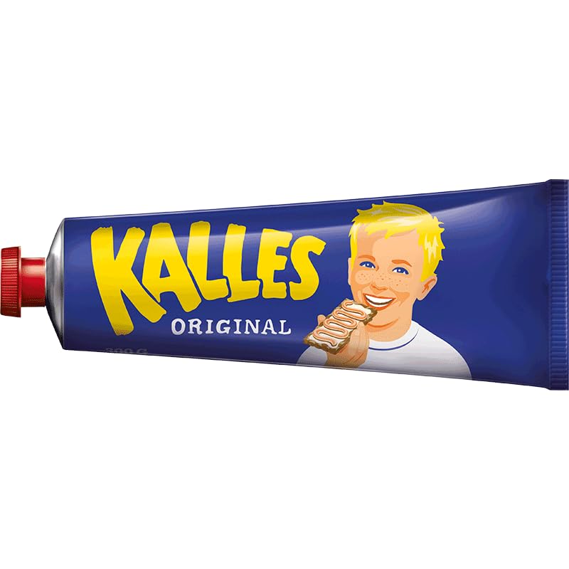 Kalles Original front tube showing label and easy-to-spread smoked cod roe