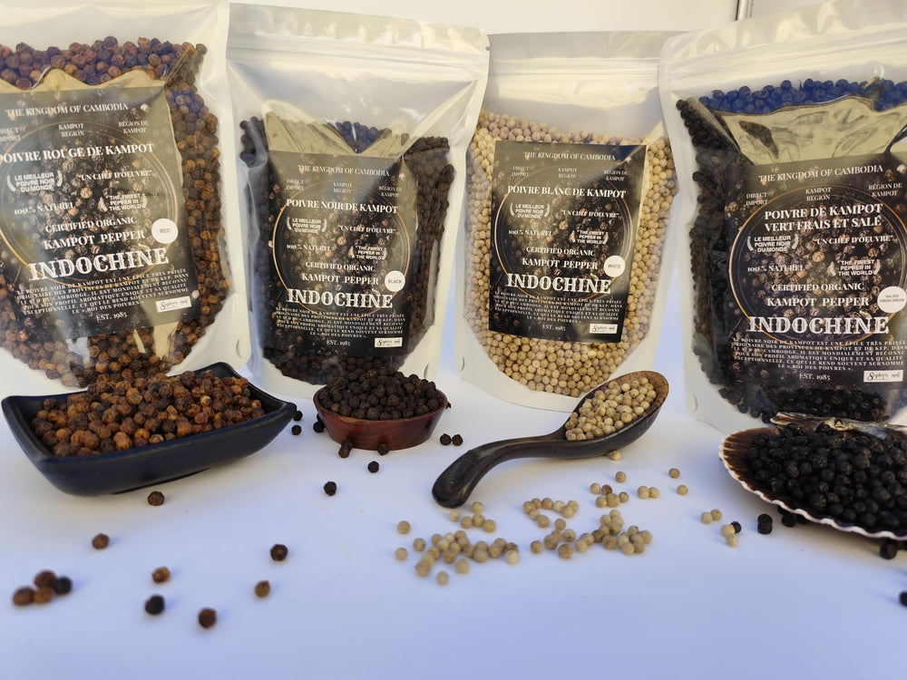 Kampot Pepper pouch seal detail showing tamper-proof freshness protection