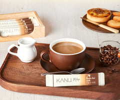 Powder texture of Alliving Kanu showing fine granules for quick dissolution and rich flavor
