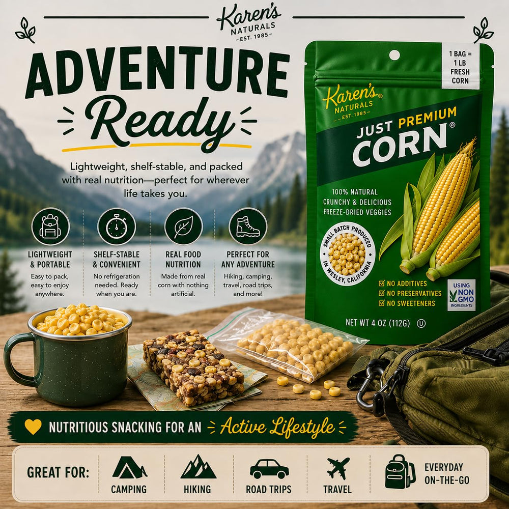 Karen's Naturals label close-up non-GMO verified for transparent sourcing