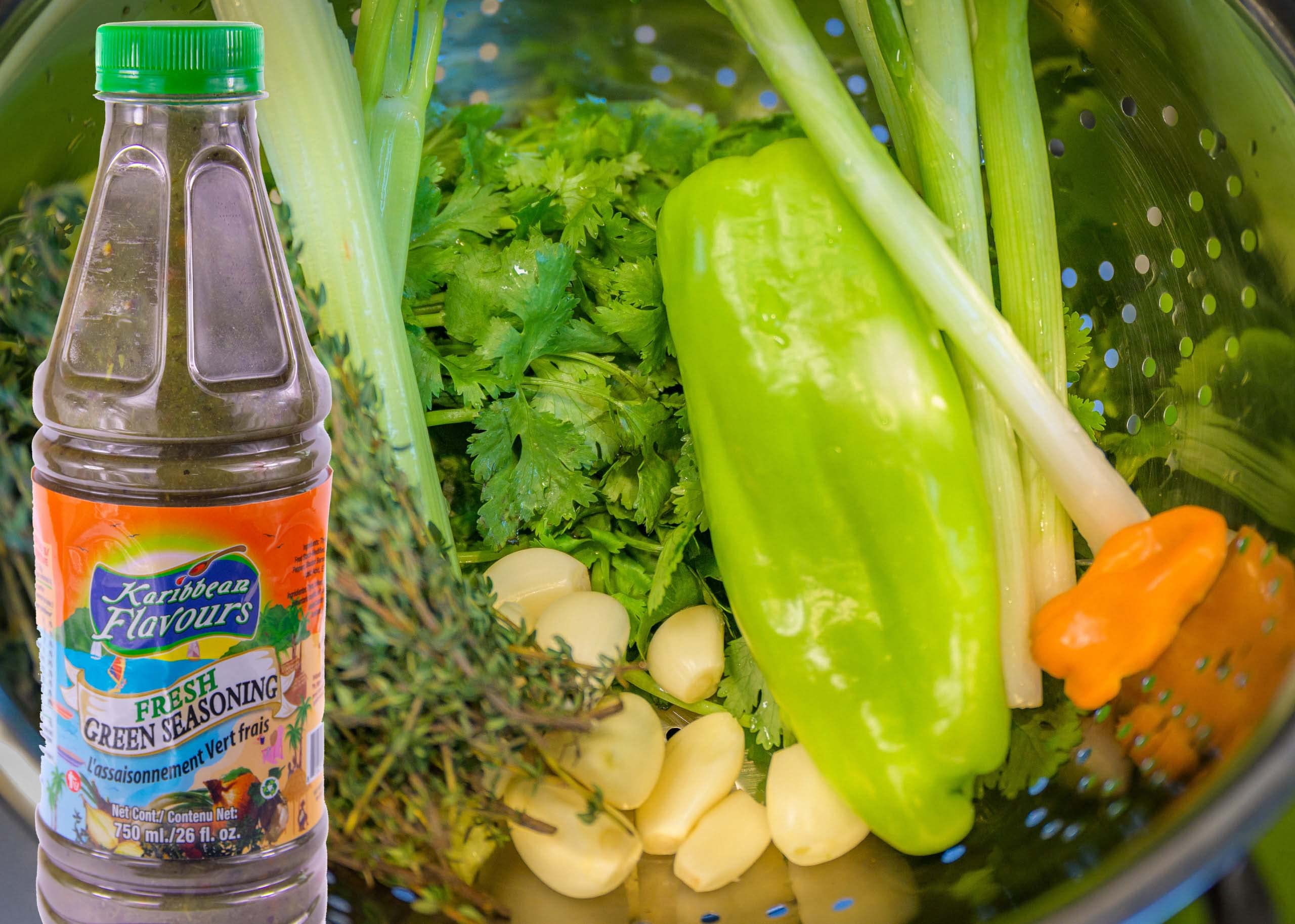 KARIBBEAN FLAVOURS back label with ingredients and certification clarity benefit
