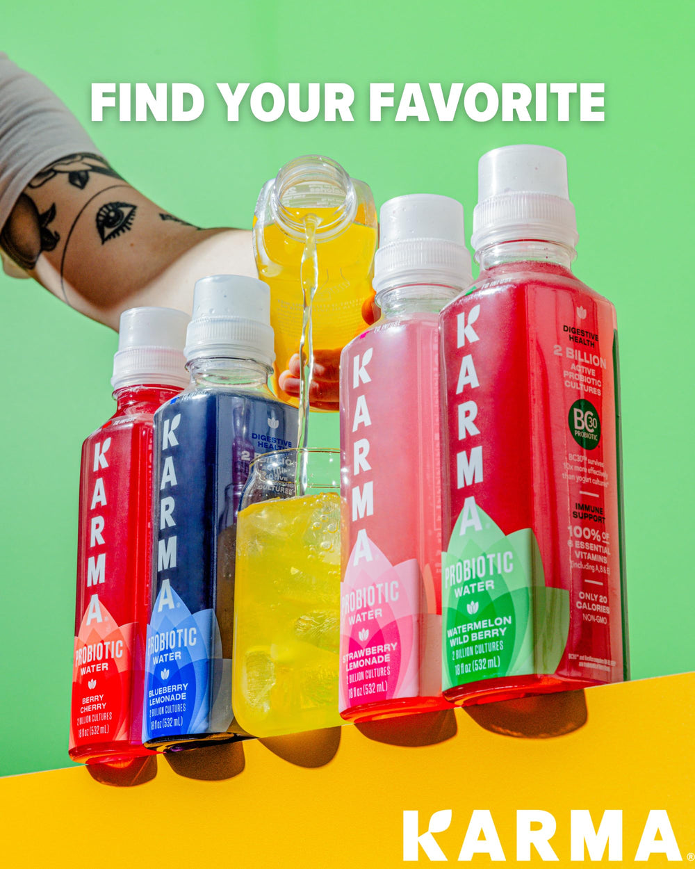 Karma boxed 12-pack stacked for convenient pantry storage