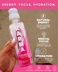 Karma close-up label highlighting Cognizin nootropic and focus support