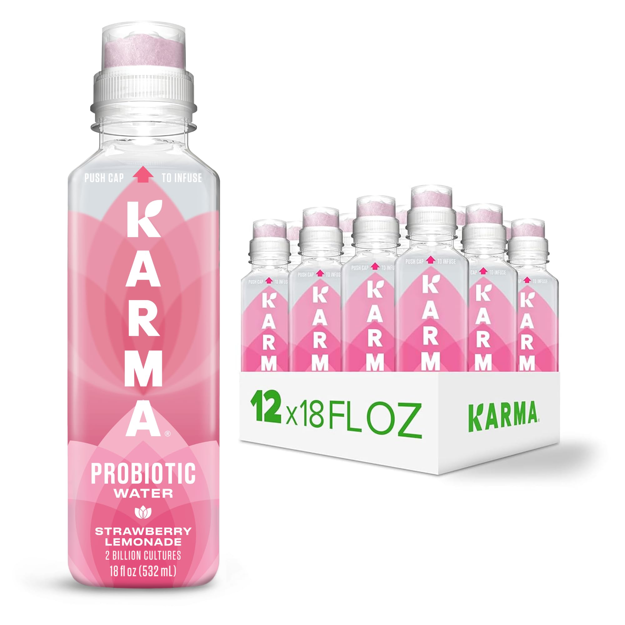 Karma front packaging 12-pack showing convenient gut health support