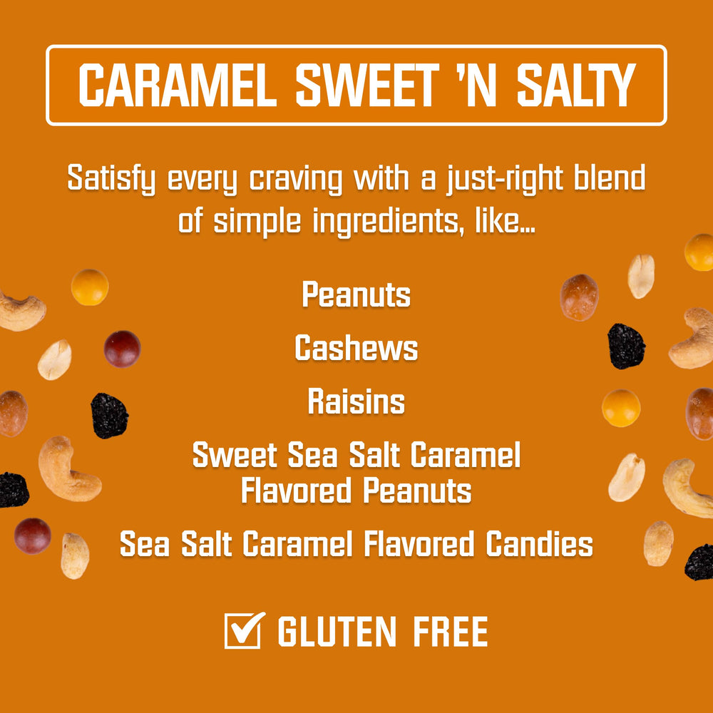 Kar's sea salt caramel candies close-up, emphasizes caramel flavor burst