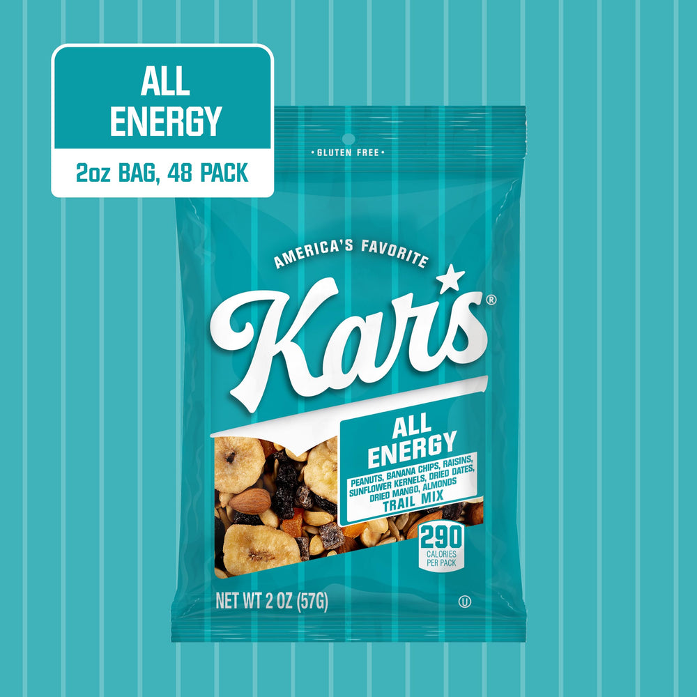 Kar’s close-up of mixed nuts and dried fruit texture for wholesome energy