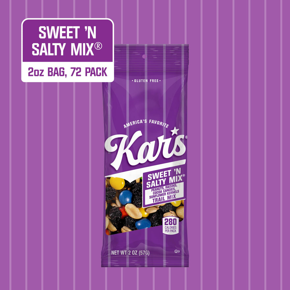 Kar’s close-up of peanuts and raisins highlighting crunchy texture and flavor
